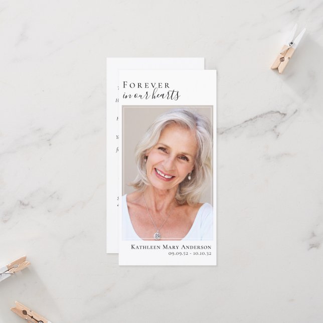 Forever in Our Hearts Memorial Large 8x4 Bookmark (Anverso/Reverso In Situ)
