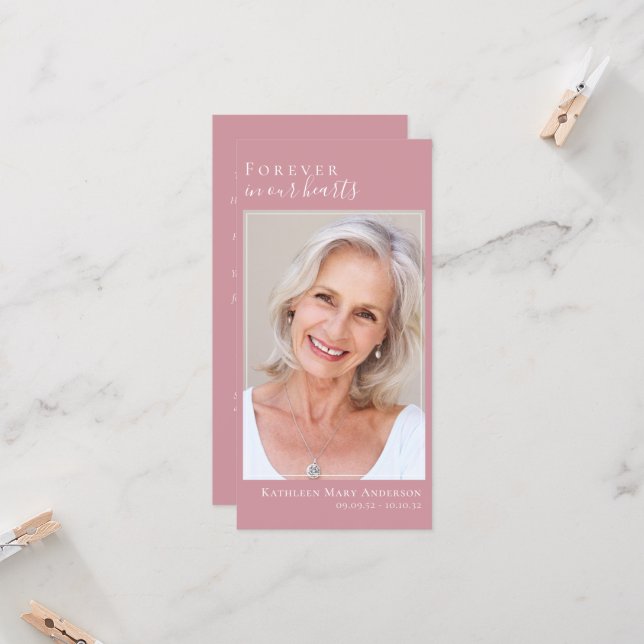 Forever in Our Hearts Memorial Large 8x4 Bookmark (Anverso/Reverso In Situ)