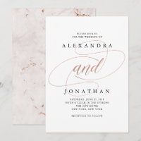 Forever se unió | Invitación a la boda elegante