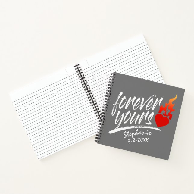 Forever Yours Custom Name Valentine | Cuaderno (Interior)