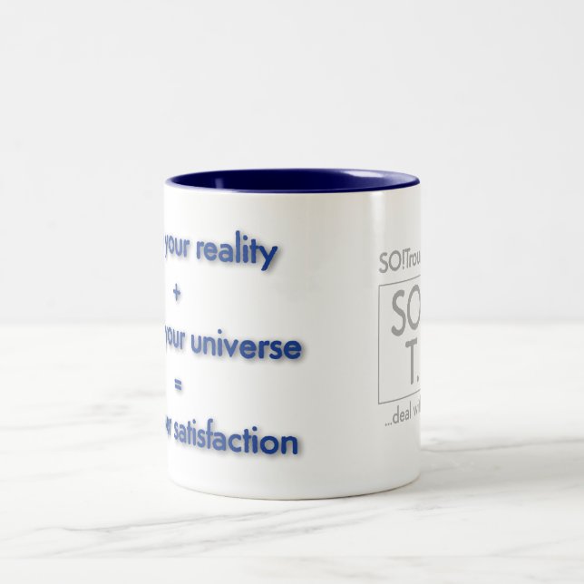 forjar tu realidad... taza de café de dos tonos (Centro)