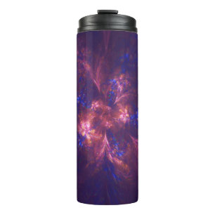 Forma azul y púrpura del extracto termal del vaso