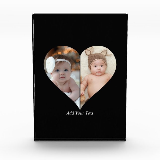 Forma cardíaca 2 Collage de fotos (Anverso)