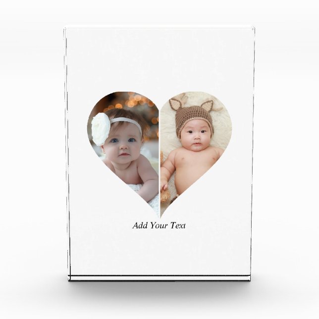 Forma cardíaca 2 Collage de fotos (Anverso)