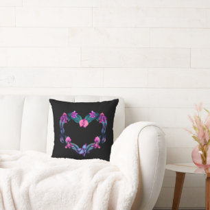 Forma cardíaca Orquídea Almohada negra