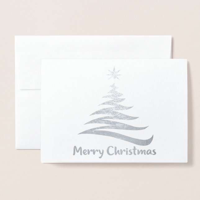 Forma de árbol de Navidad - Tarjeta de saludo de R (Anverso con sobre)