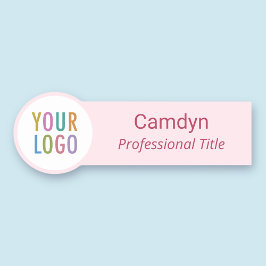 Forma de círculo rosado Nombre Etiqueta Personaliz
