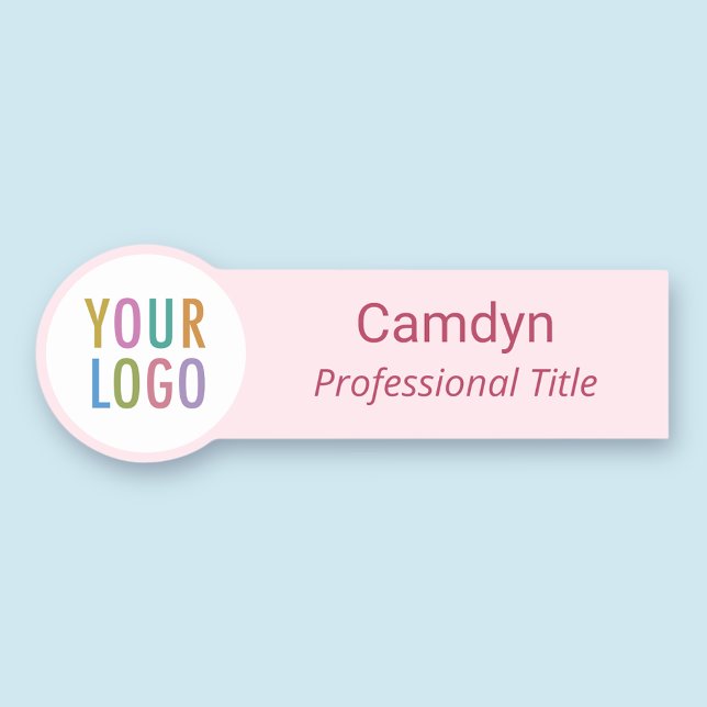 Forma de círculo rosado Nombre Etiqueta Personaliz (MISOOK Circle Shaped Rectangle Pink Name Tag)