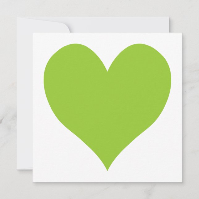 Forma de corazón mate verde de Apple (Anverso)
