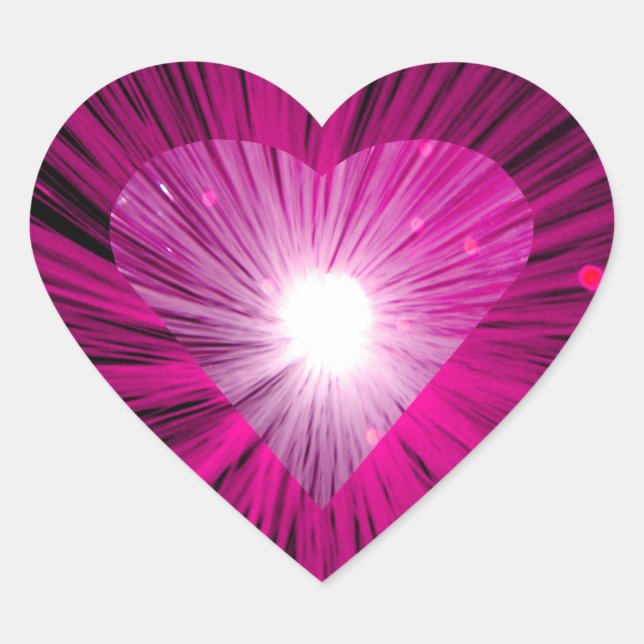 Forma de corazón pegatina rosa (Anverso)