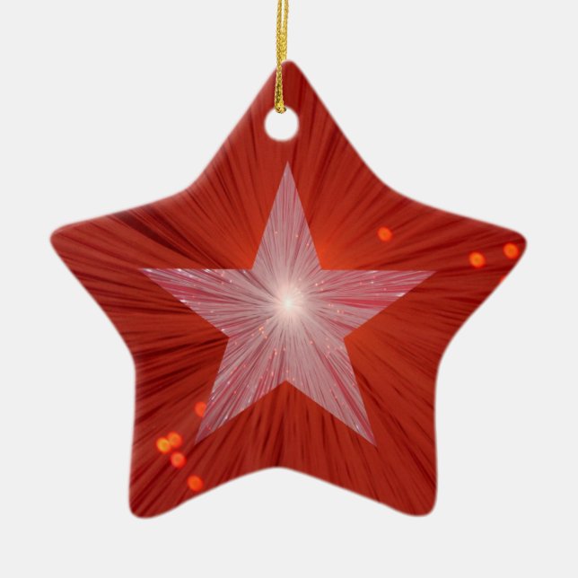 Forma de estrella de ornamento de Estrella Roja (Frente)