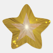 Forma de estrella de Star pegatina "Gold"