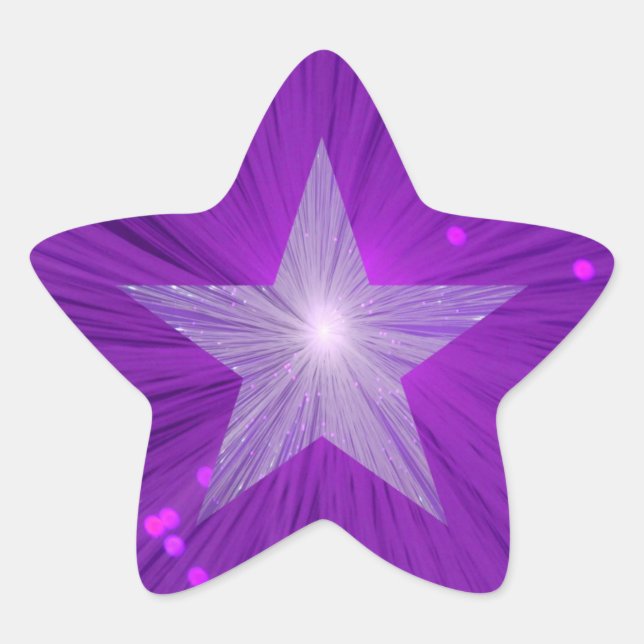 Forma de estrella del pegatina Estrella púrpura (Anverso)