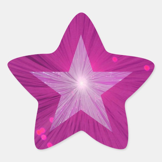 Forma de estrella del pegatina Estrella rosa (Anverso)
