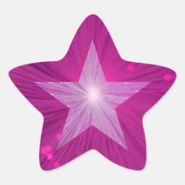 Forma de estrella del pegatina Estrella rosa