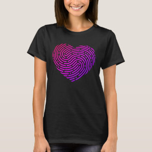 Forma de huella digital camiseta de ciencia forens