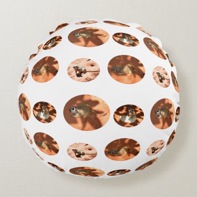 Forma de la bola de Meerkat, Cojín redondo (Anverso)