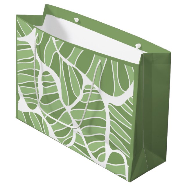 Forma verde abstracta Bolsa de regalo (Angulo Anverso)