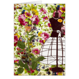 Forma y flores del vestido del vintage