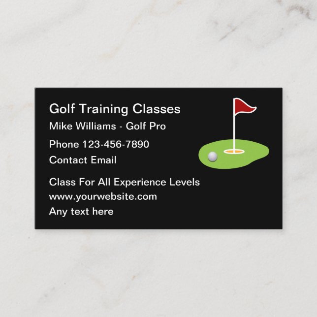 Formación en golf Nuevas tarjetas de negocios mode (Anverso)