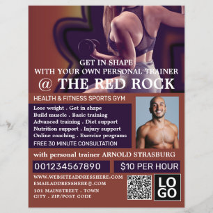 Formadora, entrenadora personal, publicidad de gim