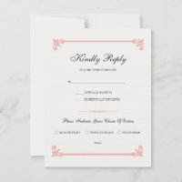 Formal Elegante | Tarjeta de RSVP con Opción de Co