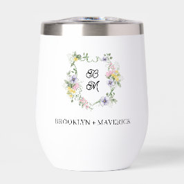 Formal Floral Monogram Crest Wedding