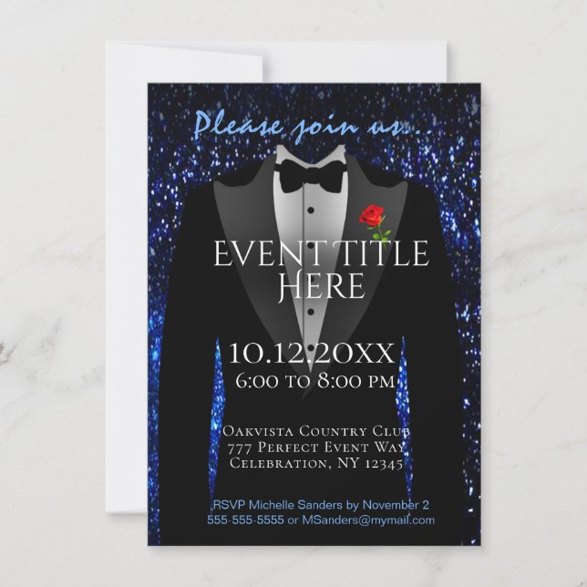 Formal | Invitación a Tuxedo (Anverso)