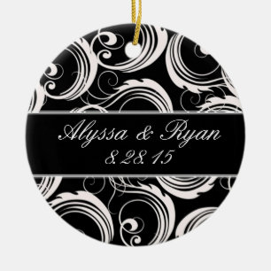 Formal negro y blanco del ornamento del recuerdo -