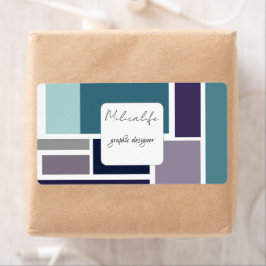 Formas abstractas, pegatina cuadrada para redes so