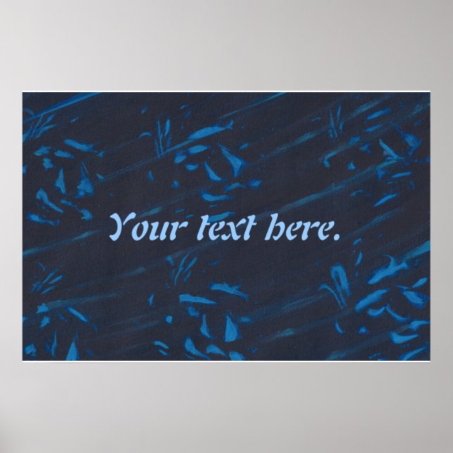 Formas Azules Abstractas en Pósters Personalizados (Frente)
