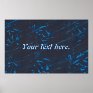 Formas Azules Abstractas en Pósters Personalizados