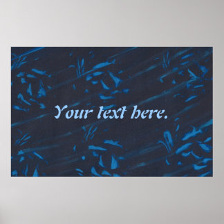 Formas Azules Abstractas en Pósters Personalizados