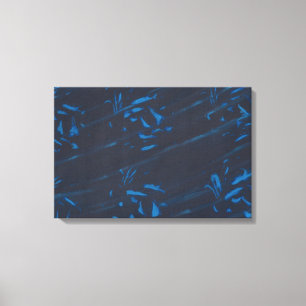 Formas Azules Abstractas sobre Lienzo Negro Navy