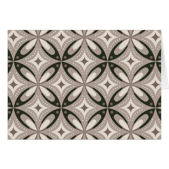 Formas circulares retro beige y marrón (Anverso (Horizontal))