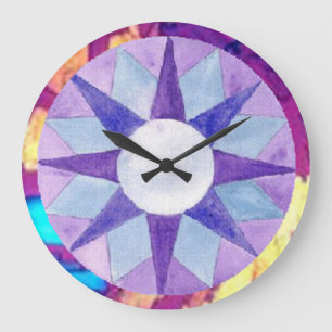Formas coloridas Reloj de pared