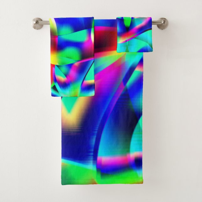 Formas curvadas muy coloridas, el verde prevalece. (In situ)