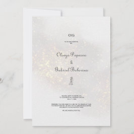 Formas de color de agua Invitación a matrimonio Pu