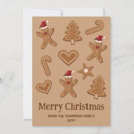 Formas de galletas de Navidad de jengibre en marró