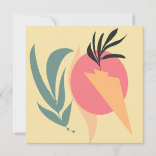 Formas de ilustración de planta abstracta rosa ama