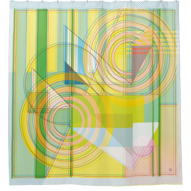 Formas de línea geométrica Cortina de ducha (Anverso)