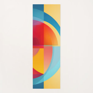 Formas de semicírculo colorido Yoga Mat