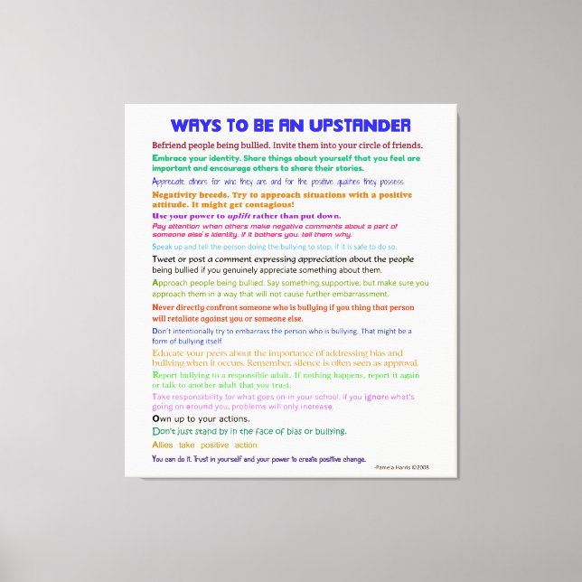 Formas de ser un lienzo envuelto para Upstander v  (Anverso)