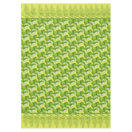 Formas en verde sobre un mantel