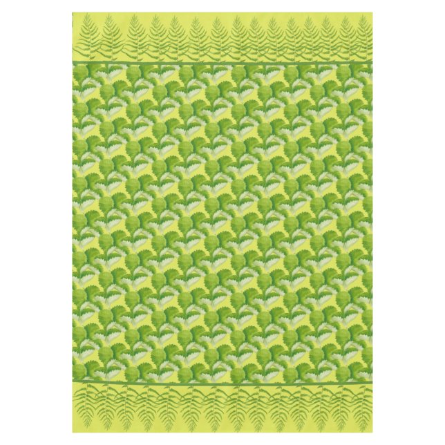 Formas en verde sobre un mantel (Anverso)