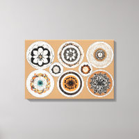 Formas étnicas Modernas coloridas tela de arte env