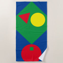 Formas geométricas brillantes y negrita Toalla de 