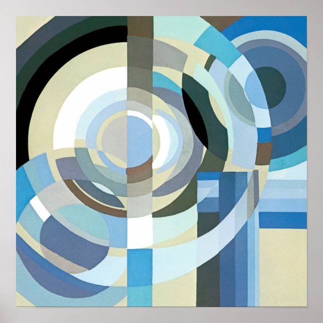 Formas geométricas de jazz de pochoir de arte vint (Frente)