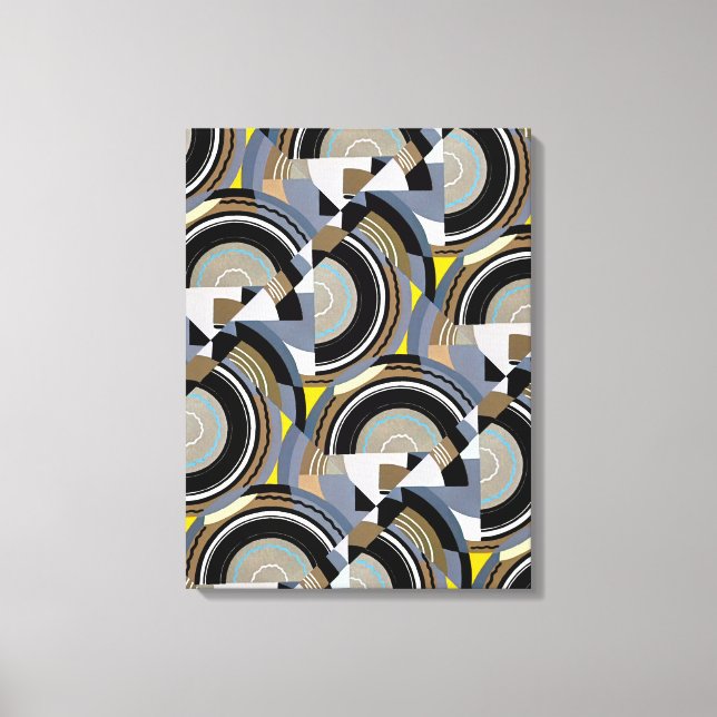 Formas geométricas de jazz de pochoir de arte vint (Anverso)