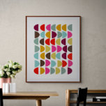 Formas geométricas modernas arte en otoño<br><div class="desc">Formas geométricas modernas arte en el Poster de otoño de la tierra</div>